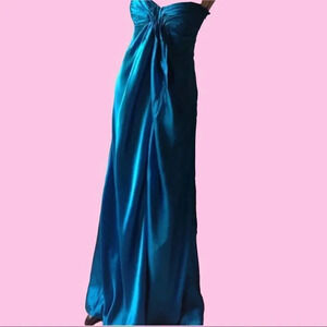 laundry by design satin ruched chest maxi dress